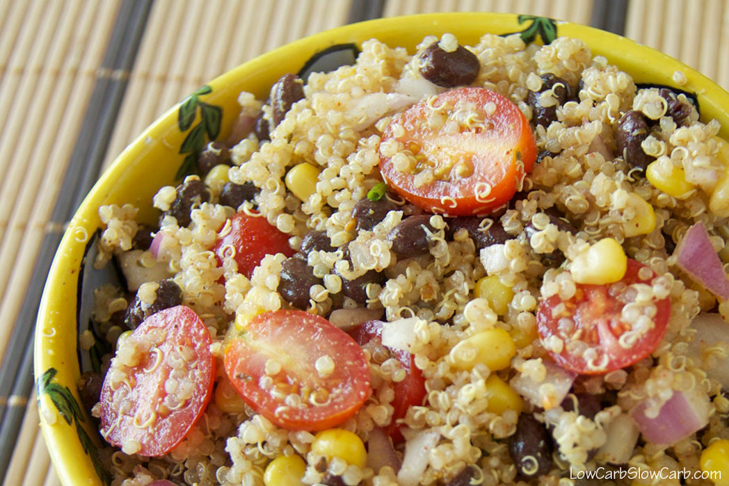 Low Fat Quinoa Recipes
 Quinoa black bean and corn salad Low Carb Slow Carb