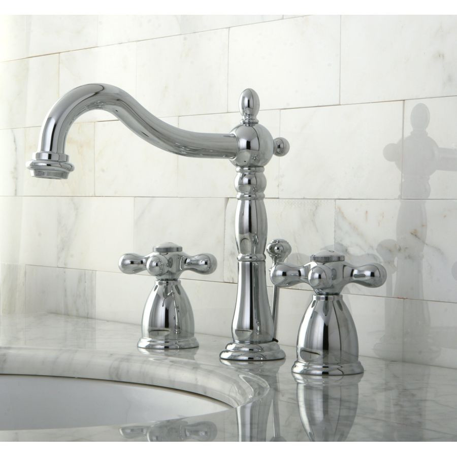 Lowes Bathroom Sinks And Faucets
 Shop Kingston Brass Heritage Chrome 2 Handle Widespread