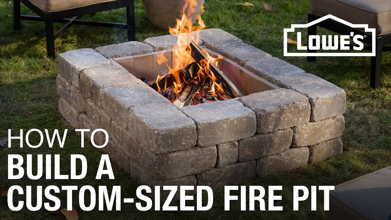 Lowes Diy Firepit
 How To Build a Custom Sized Fire Pit