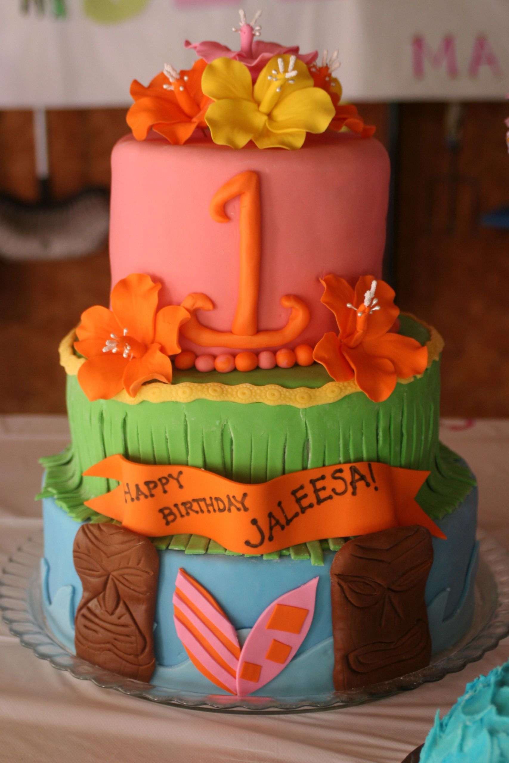 Luau Birthday Cake
 gumpaste
