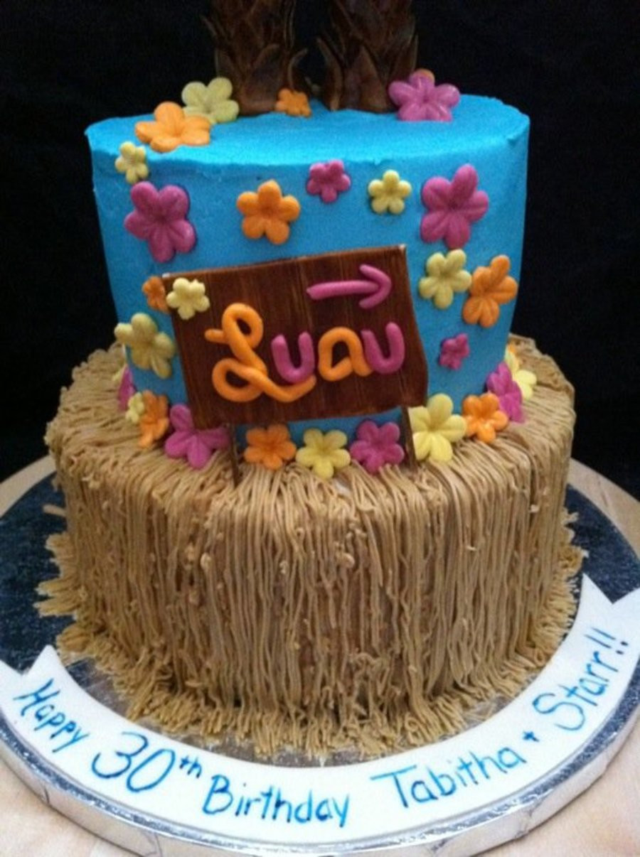 Luau Birthday Cake
 Hawaiin Luau Birthday Cake For Twins CakeCentral