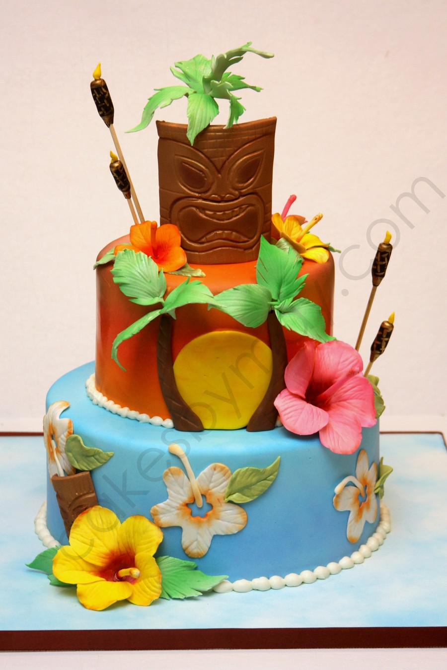 Luau Birthday Cake
 Hawaiian Themed Birthday Cake CakeCentral