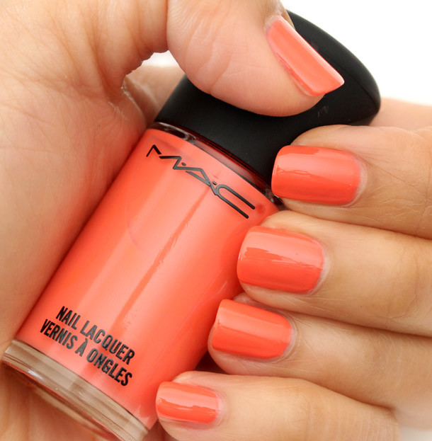 Mac Nail Colors
 MAC All About Orange Nail Polish Swatches Review