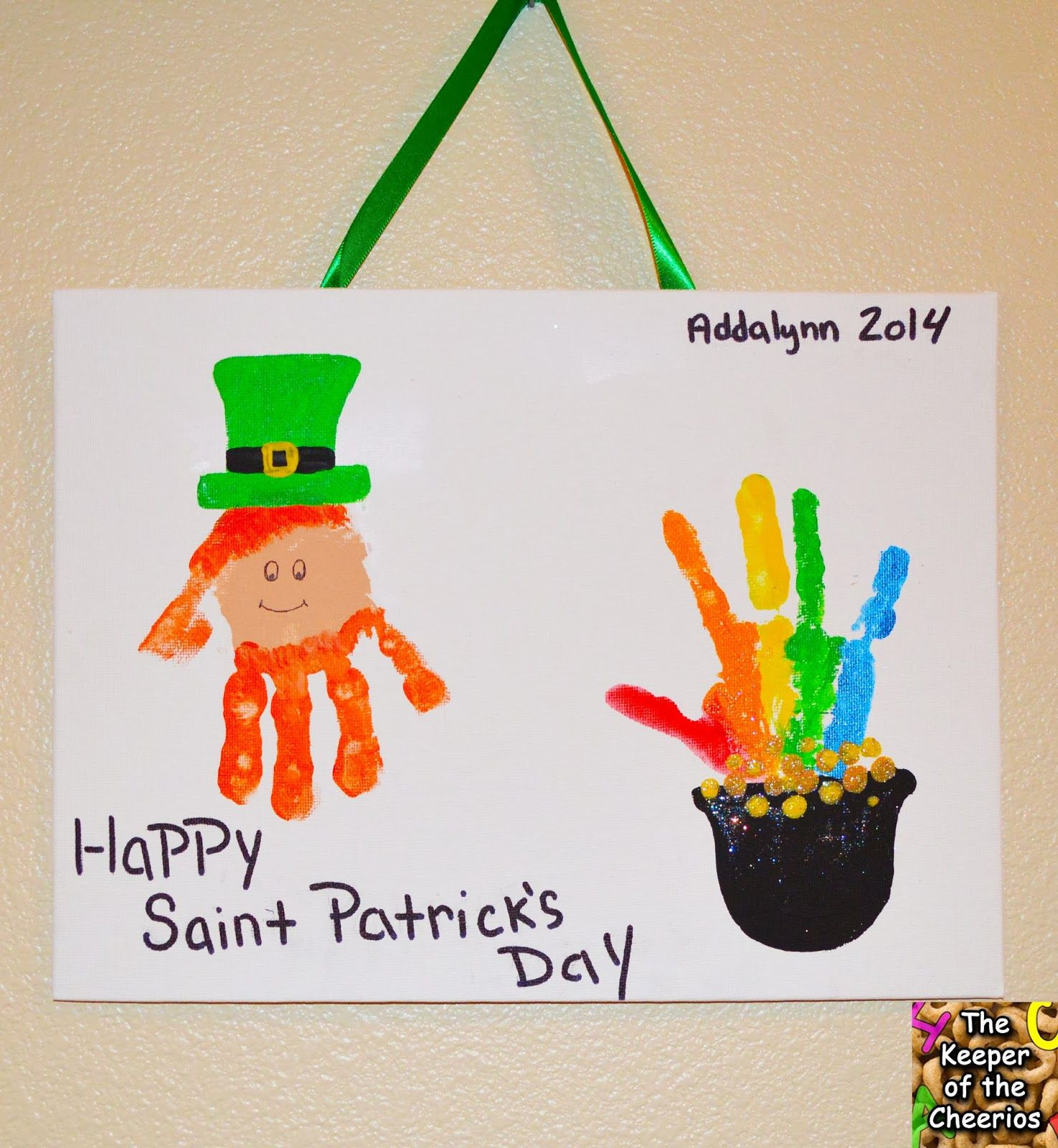 March Craft Ideas For Preschool
 The Keeper of the Cheerios St Patrick s Day Hand prints