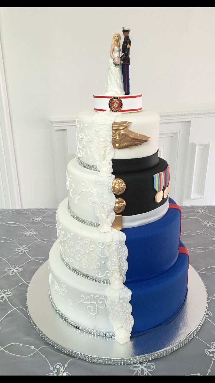 Marine Wedding Cakes
 Marine Half Wedding Cake Cakes in 2019