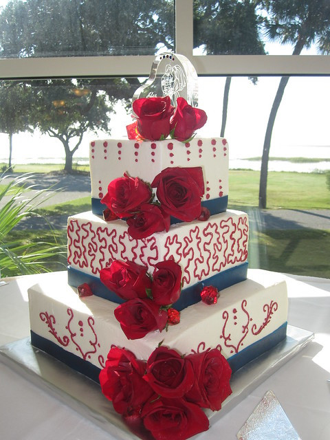 Marine Wedding Cakes
 Marine Corps wedding cake red white and blue