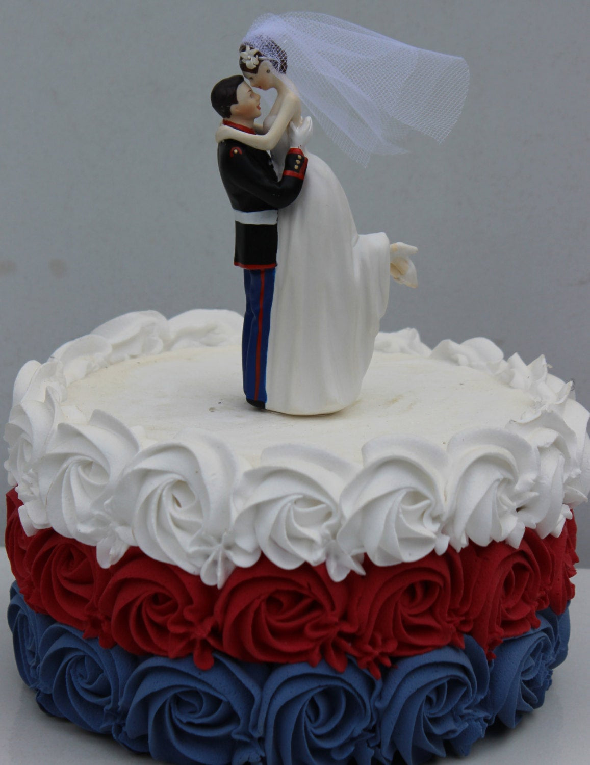Marine Wedding Cakes
 Military USMC Marine Corps Wedding Cake Topper Bride uniform