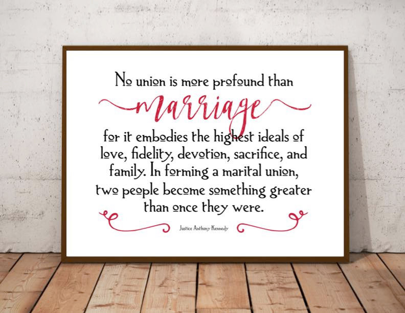 Marriage Equality Quotes
 Gay Marriage Gift Equality Quotes Wedding Sign Marriage