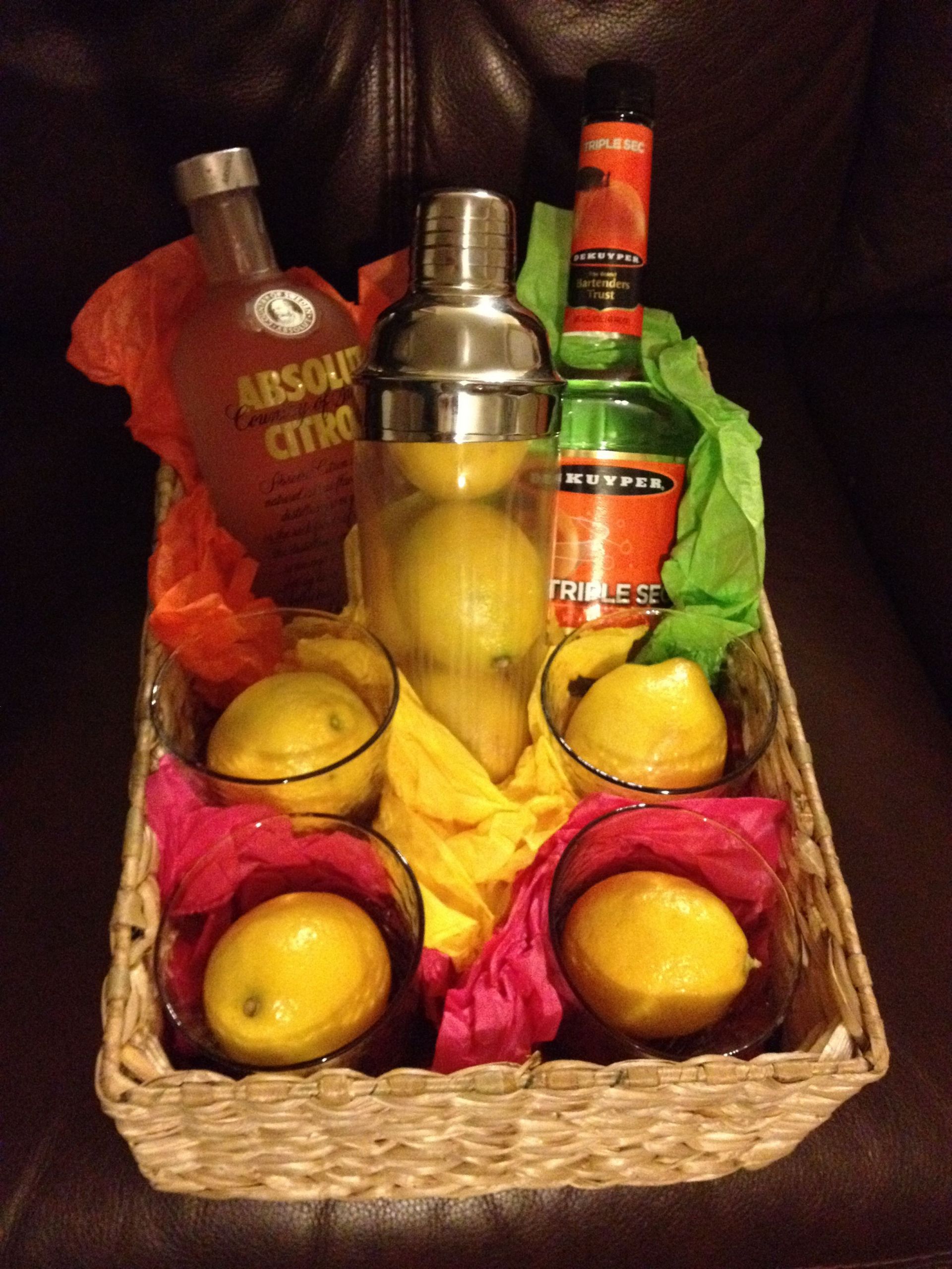Martini Gift Basket Ideas
 Lemon drop martini t basket