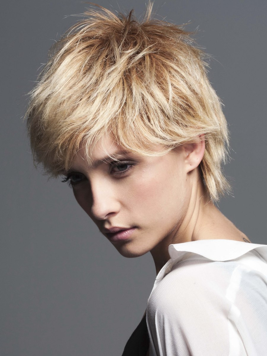 Masculine Haircuts For Females
 Feminine boy cut with the cropped hair layered in the neck