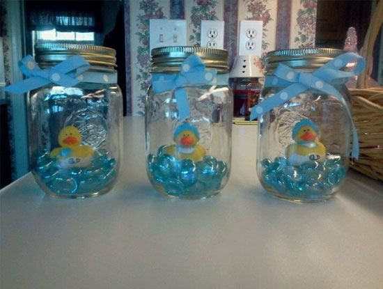 Mason Jar Gift Ideas For Baby Shower
 Rubber Duck Mason Jar Decor