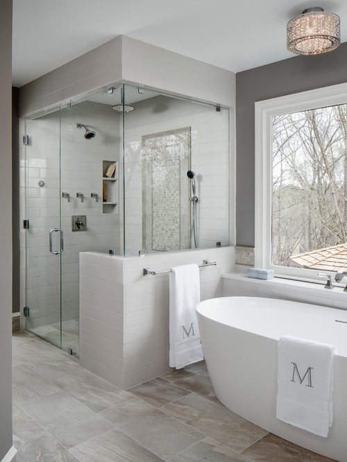 Master Bathroom Shower Tile Ideas
 75 Trendy Master Bathroom Design Ideas of