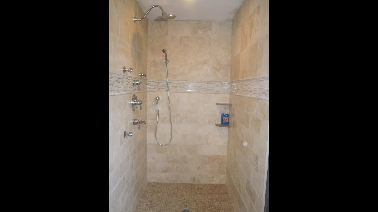 Master Bathroom Shower Tile Ideas
 Travertine tile master bathroom