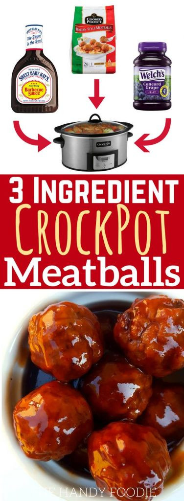 Meatballs With Grape Jelly And Bbq Sauce
 3 Ingre nt Grape Jelly Meatballs Recipe