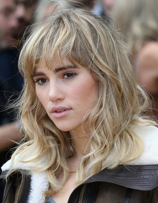 Medium Curly Hairstyles With Bangs
 80 Medium Hairstyles for 2014 Celebrity Haircut Trends