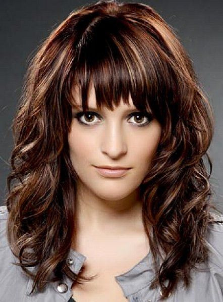Medium Curly Hairstyles With Bangs
 Best medium length hairstyles with highlights