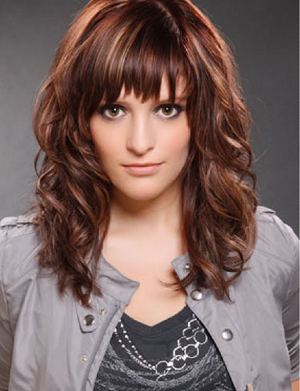 Medium Curly Hairstyles With Bangs
 Cute hairstyles for medium curly hair with side bangs