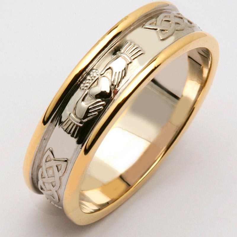 Mens Irish Wedding Rings
 Irish Wedding Ring Men s 14k Two Tone Yellow & White