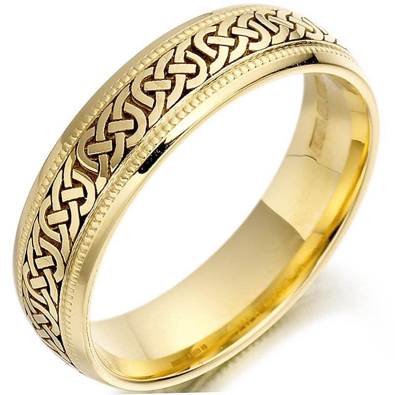 Mens Irish Wedding Rings
 Irish Wedding Ring Mens Gold Celtic Knots Beaded Wedding
