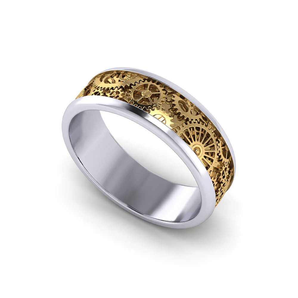 Mens Wedding Band
 Mens Kinetic Wedding Ring Jewelry Designs