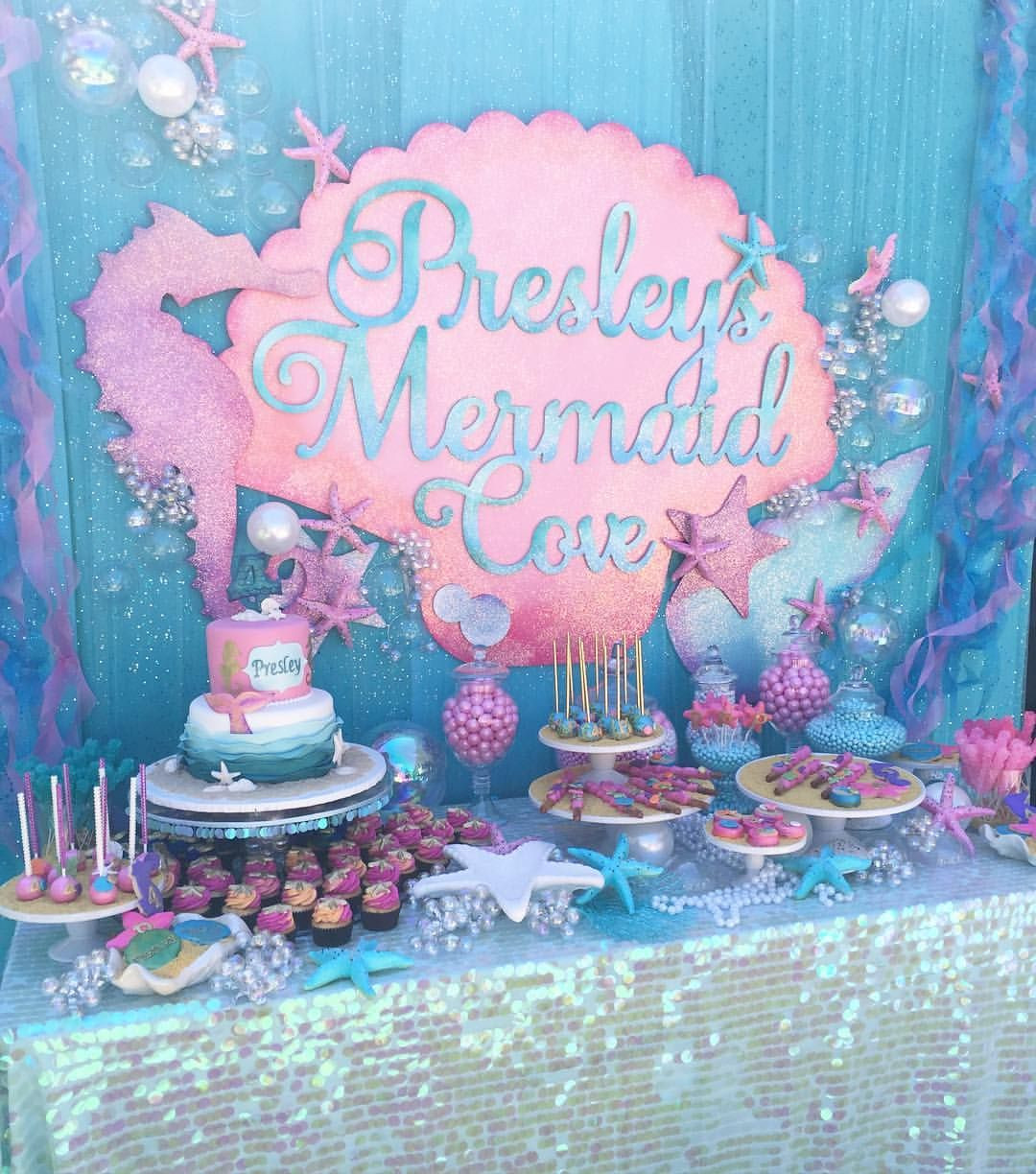 Mermaid Birthday Party Decoration Ideas
 Up bright and early for the most adorable mermaid party