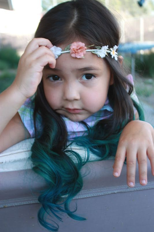 Mermaid Hair For Kids
 dip dye hair splat Aqua Rush Splat
