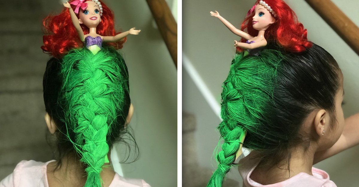 Mermaid Hair For Kids
 This Mom Turned Her Daughter s Hair Into a Mermaid for