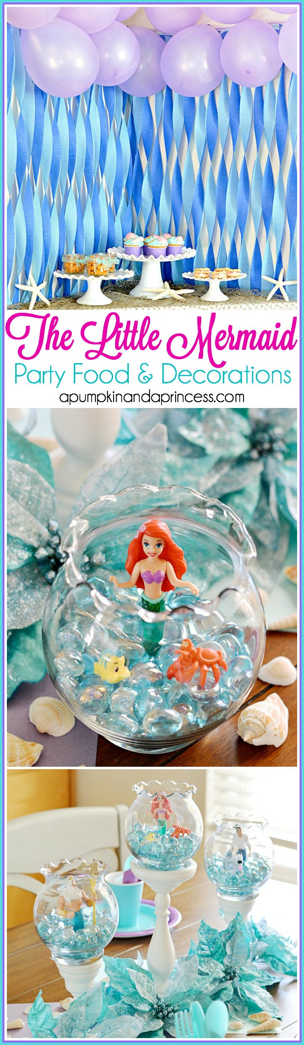 Mermaid Party Ideas Pinterest
 The Little Mermaid Party A Pumpkin And A Princess
