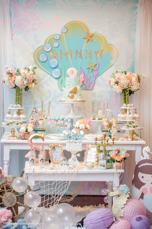 Mermaid Party Ideas Pinterest
 Magical Mermaid First Birthday Party Pretty My Party