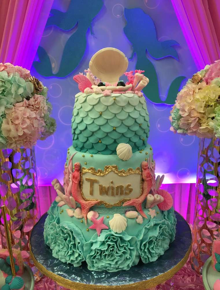 Mermaid Under The Sea Party Ideas
 Twins Under the Sea Mermaid Party Birthday Party Ideas