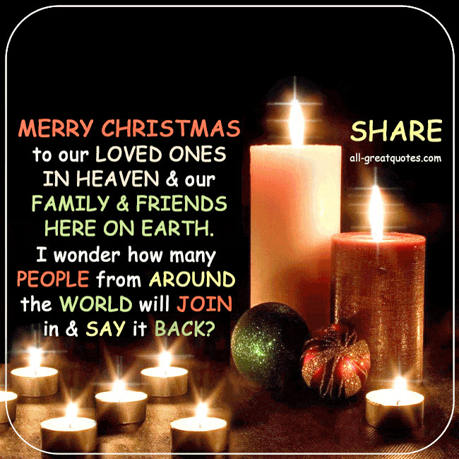 Merry Christmas In Heaven Quotes
 Merry Christmas to our loved ones in Heaven Family and