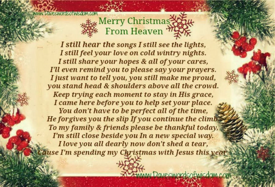 Merry Christmas In Heaven Quotes
 Christmas In Heaven Quotes And Poems QuotesGram