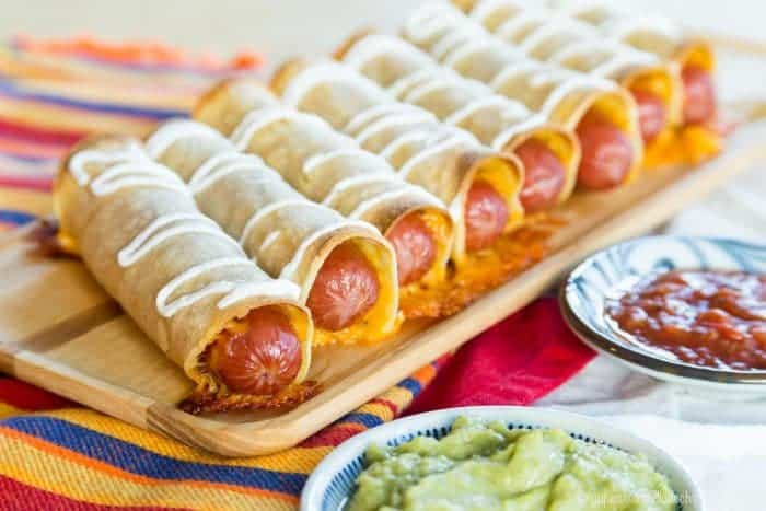 Mexican Hot Dog Recipes
 Cheesy Baked Hot Dog Taquitos Recipe Cupcakes & Kale Chips