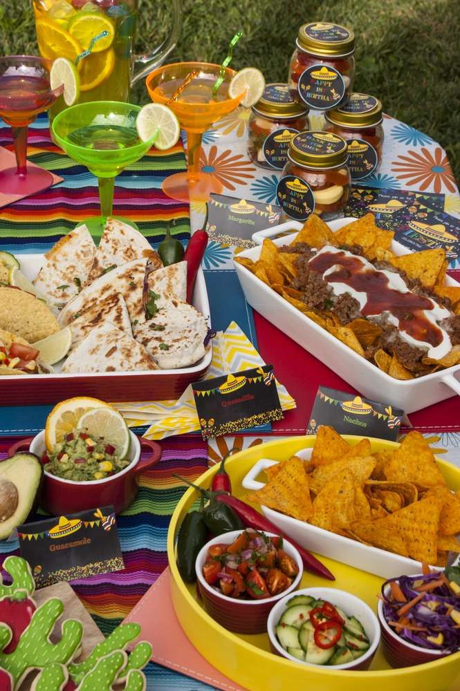Mexican Party Foods Ideas
 Amazing food at a Mexican fiesta birthday party See more