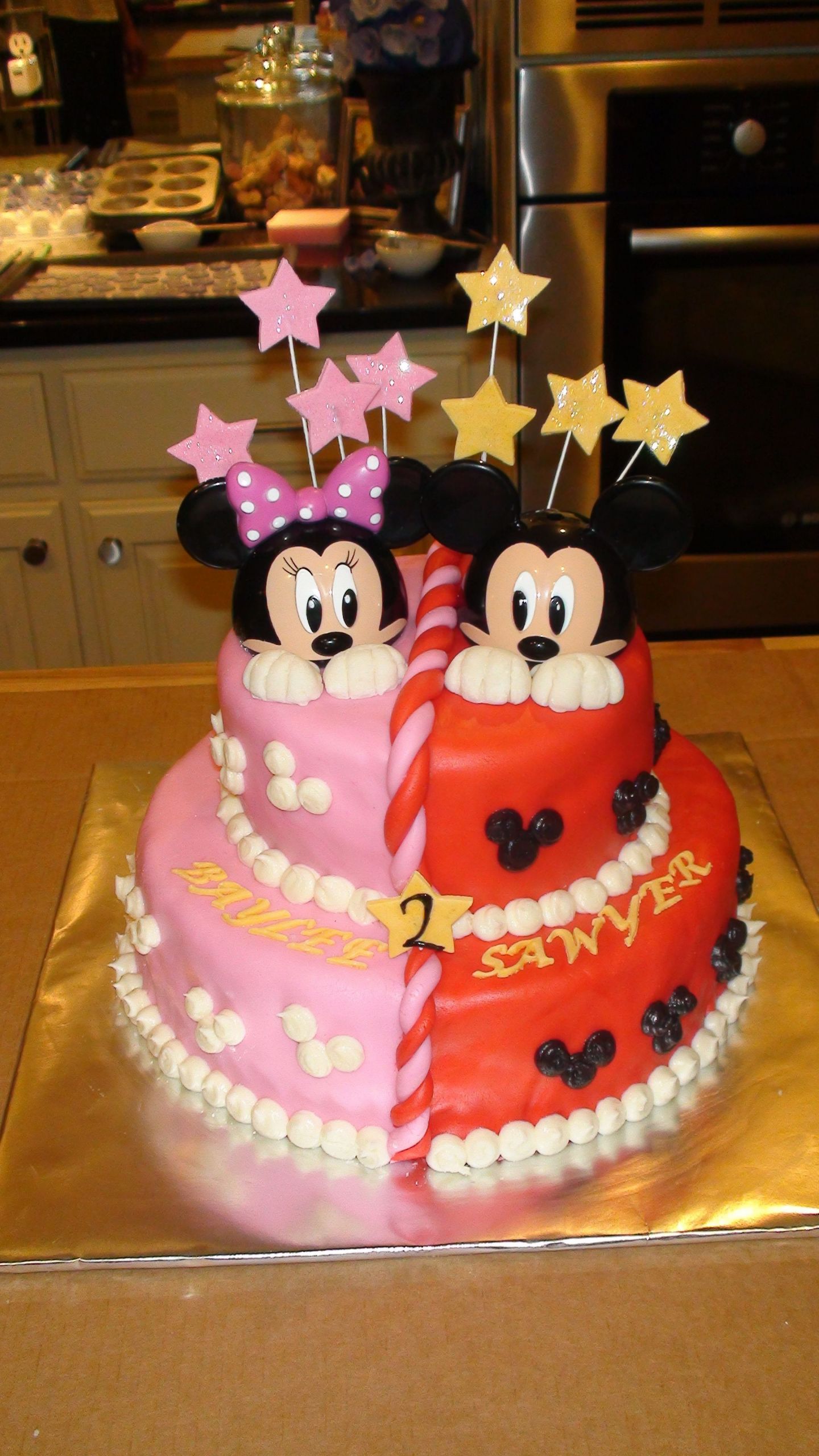 Mickey And Minnie Birthday Cakes
 Mickey & Minnie Split Cake Baylee & Sawyer …