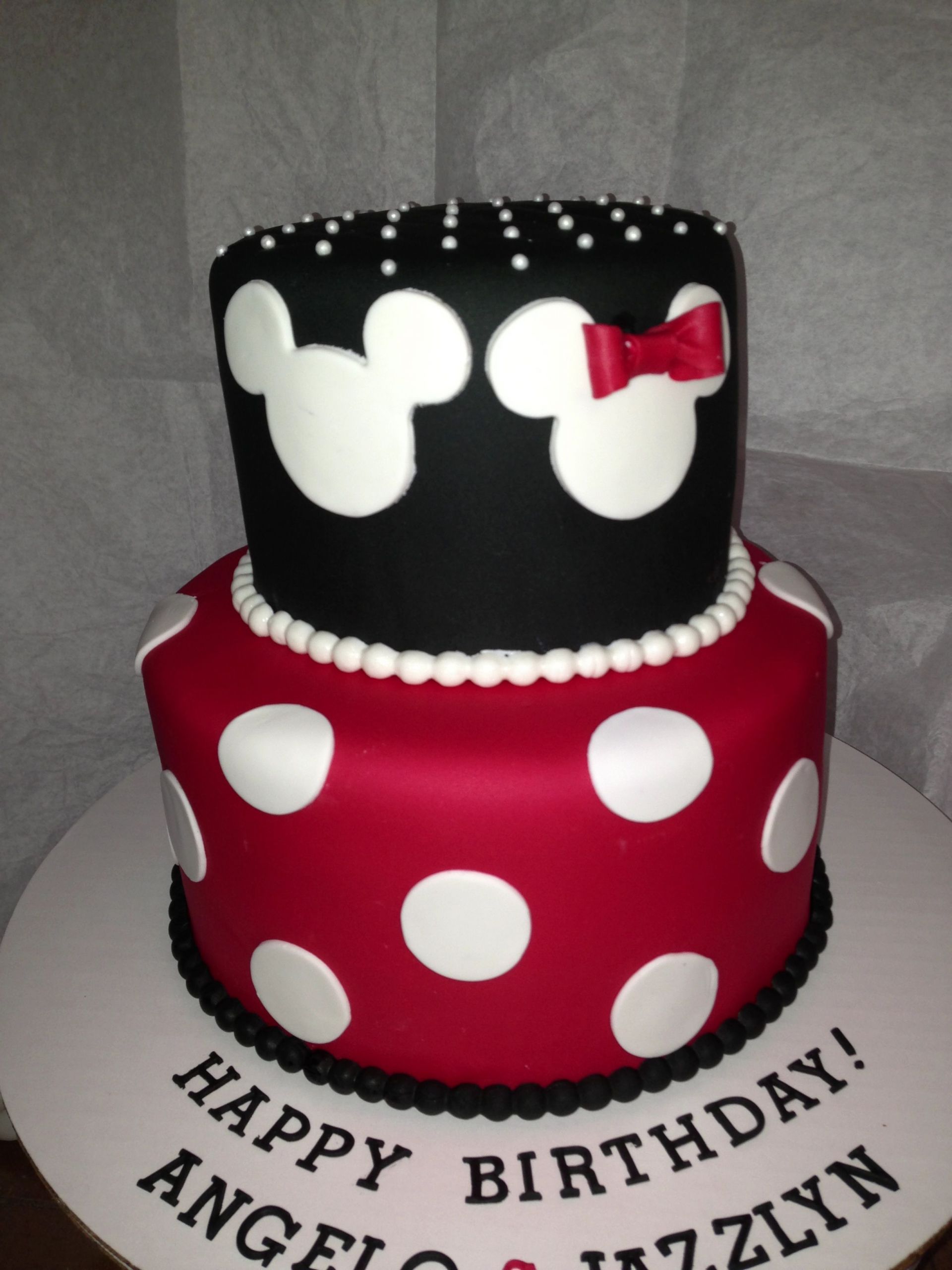 Mickey And Minnie Birthday Cakes
 Mickey n Minnie Mouse cake