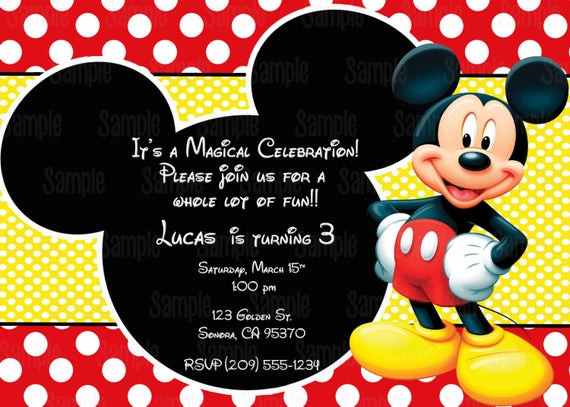 Mickey Mouse Printable Birthday Invitations
 Printable Mickey Mouse Invitation plus FREE blank matching