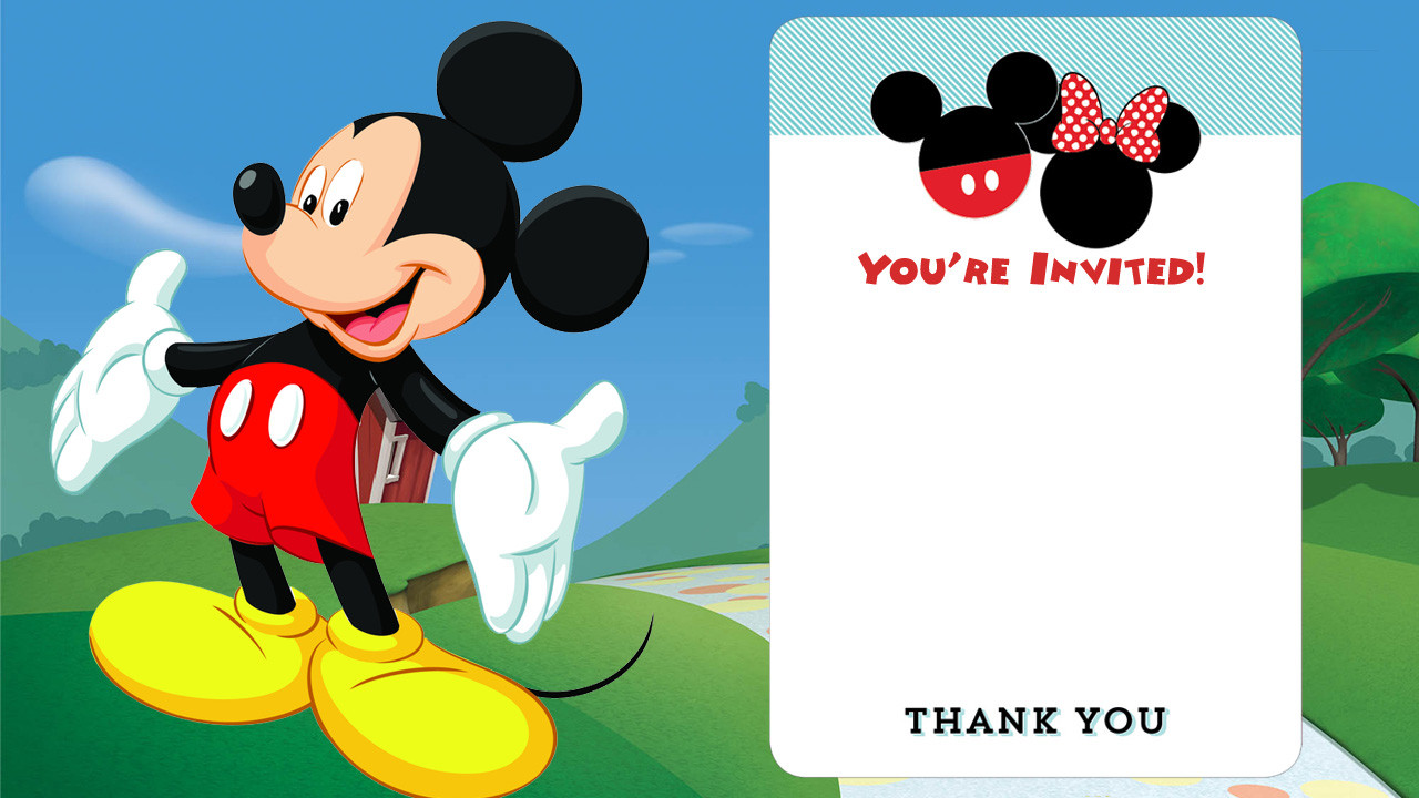 Mickey Mouse Printable Birthday Invitations
 Free Disney Printable Birthday Invitations Downloadable