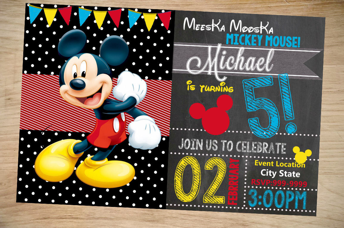 Mickey Mouse Printable Birthday Invitations
 Mickey Mouse Birthday Invitation Birthday Invitation