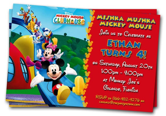 Mickey Mouse Printable Birthday Invitations
 Mickey Mouse Clubhouse Invitations Printable by thepartystork