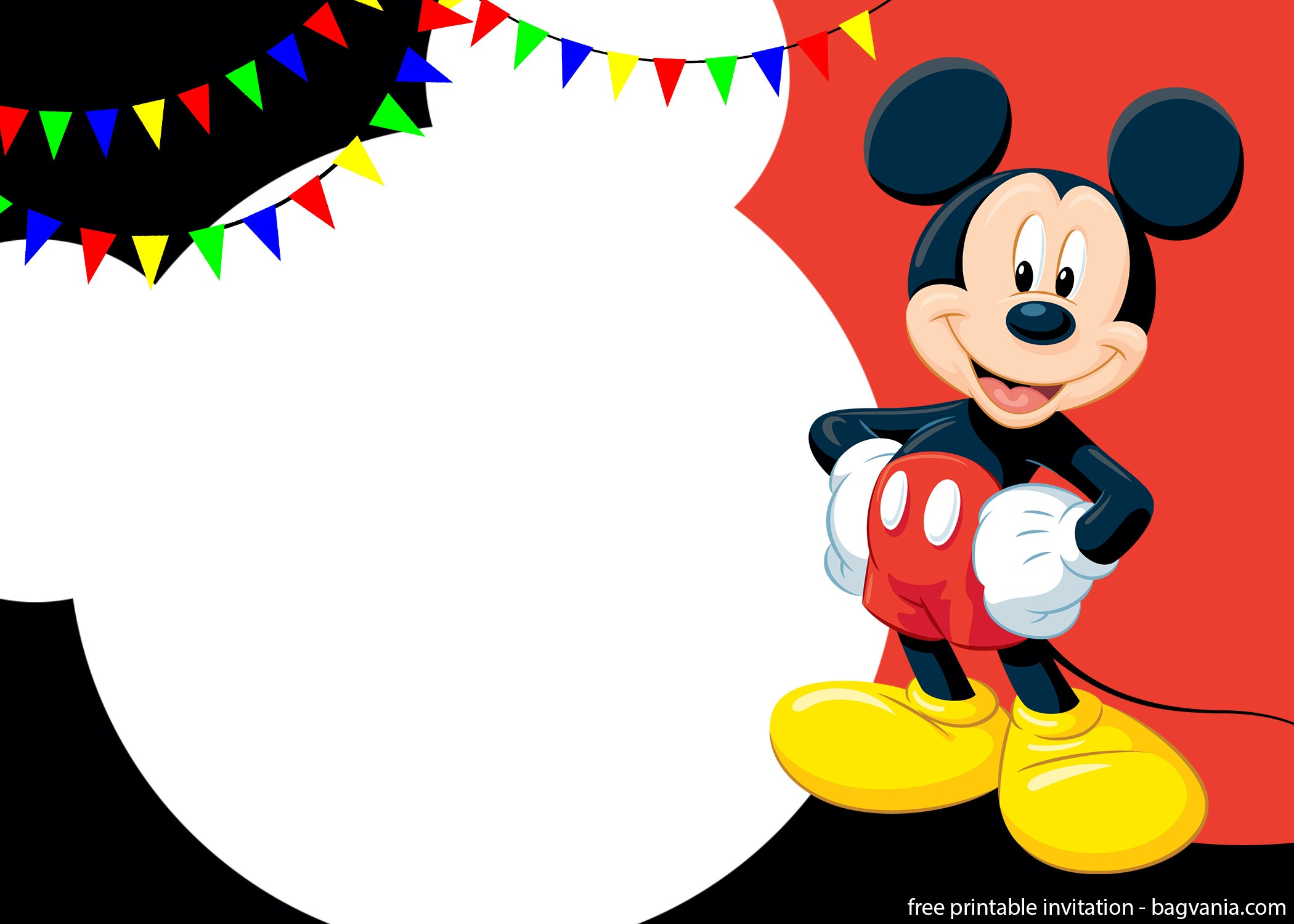 Mickey Mouse Printable Birthday Invitations
 Free Printable Cute Mickey Mouse Invitation Templates