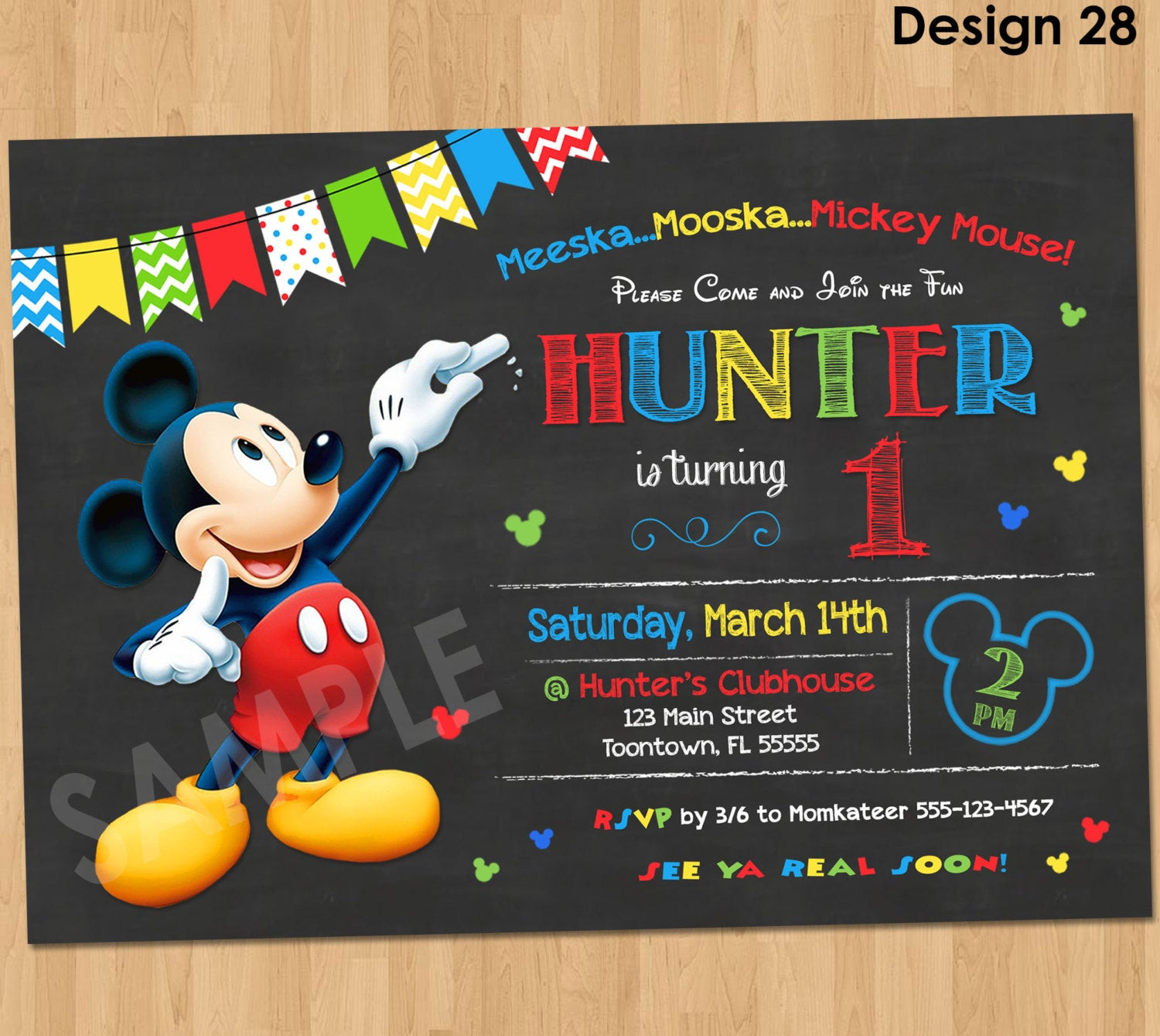 Mickey Mouse Printable Birthday Invitations
 Mickey Mouse Birthday Invitation Mickey Mouse Clubhouse