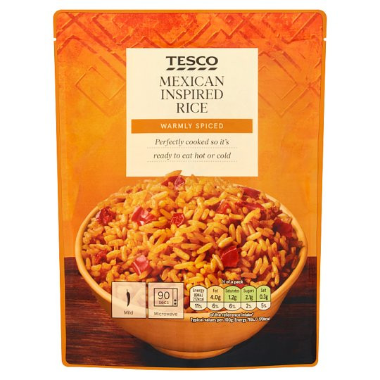 Microwave Mexican Rice
 Tesco White Mexican Style Microwave Rice 250G Groceries