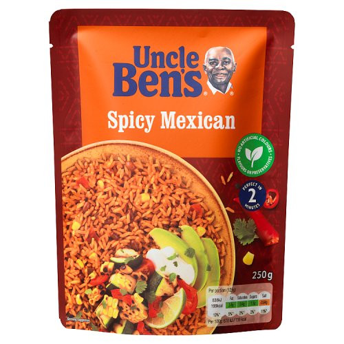 Microwave Mexican Rice
 Uncle Bens Special Spicy Mexican Rice