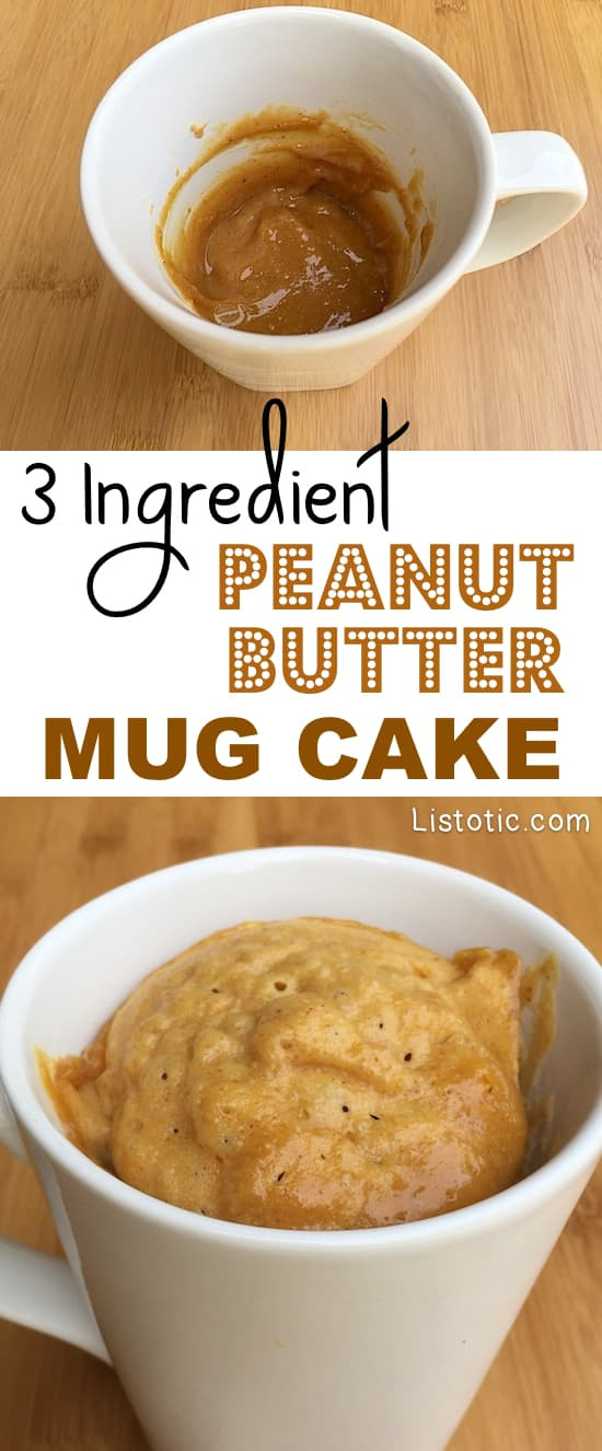 Microwave Mug Cake Recipes
 Easy Microwave Peanut Butter Mug Cake Recipe 3 Ingre nts