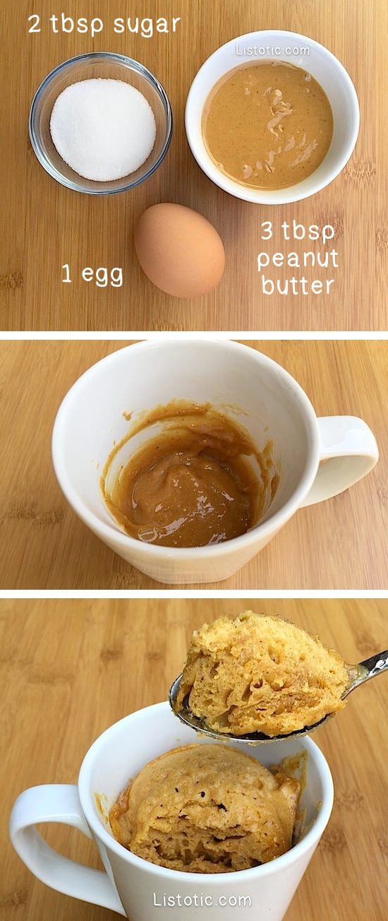 Microwave Mug Cake Recipes
 Easy Microwave Peanut Butter Mug Cake Recipe 3 Ingre nts