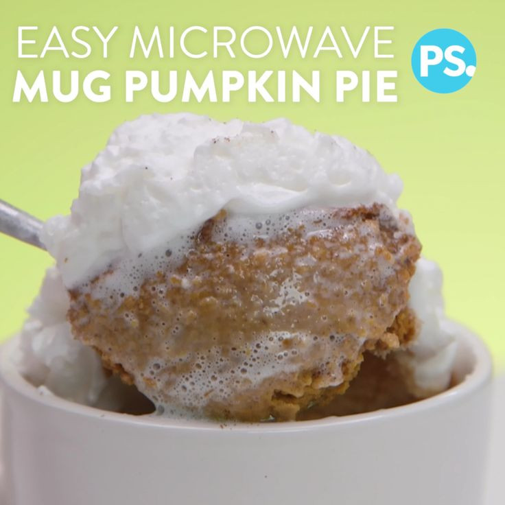 Microwave Pumpkin Pie
 Microwave Mug Pumpkin Pie in 3 Minutes [Video]