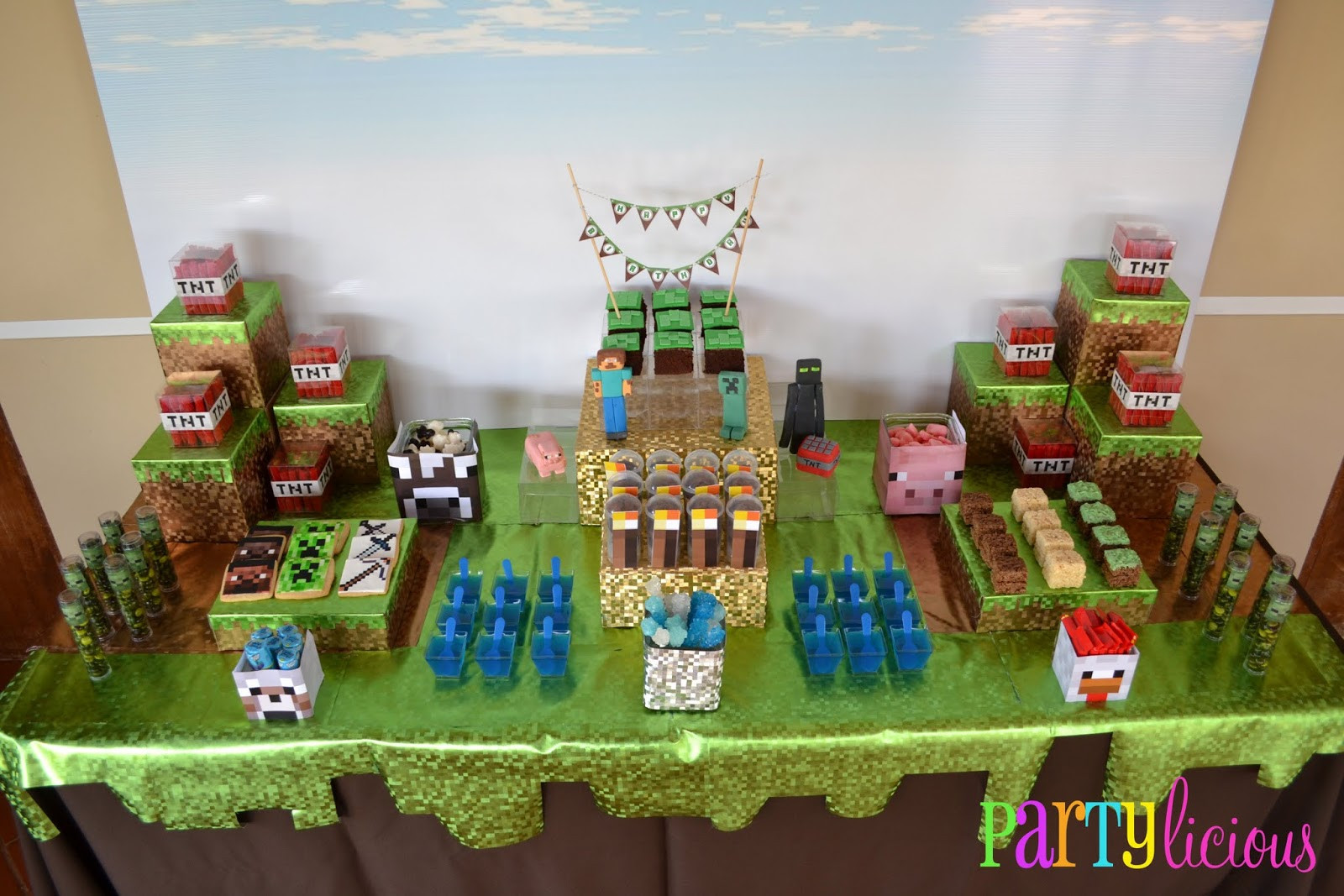 Minecraft Birthday Decorations
 Partylicious Events PR Minecraft Birthday Party