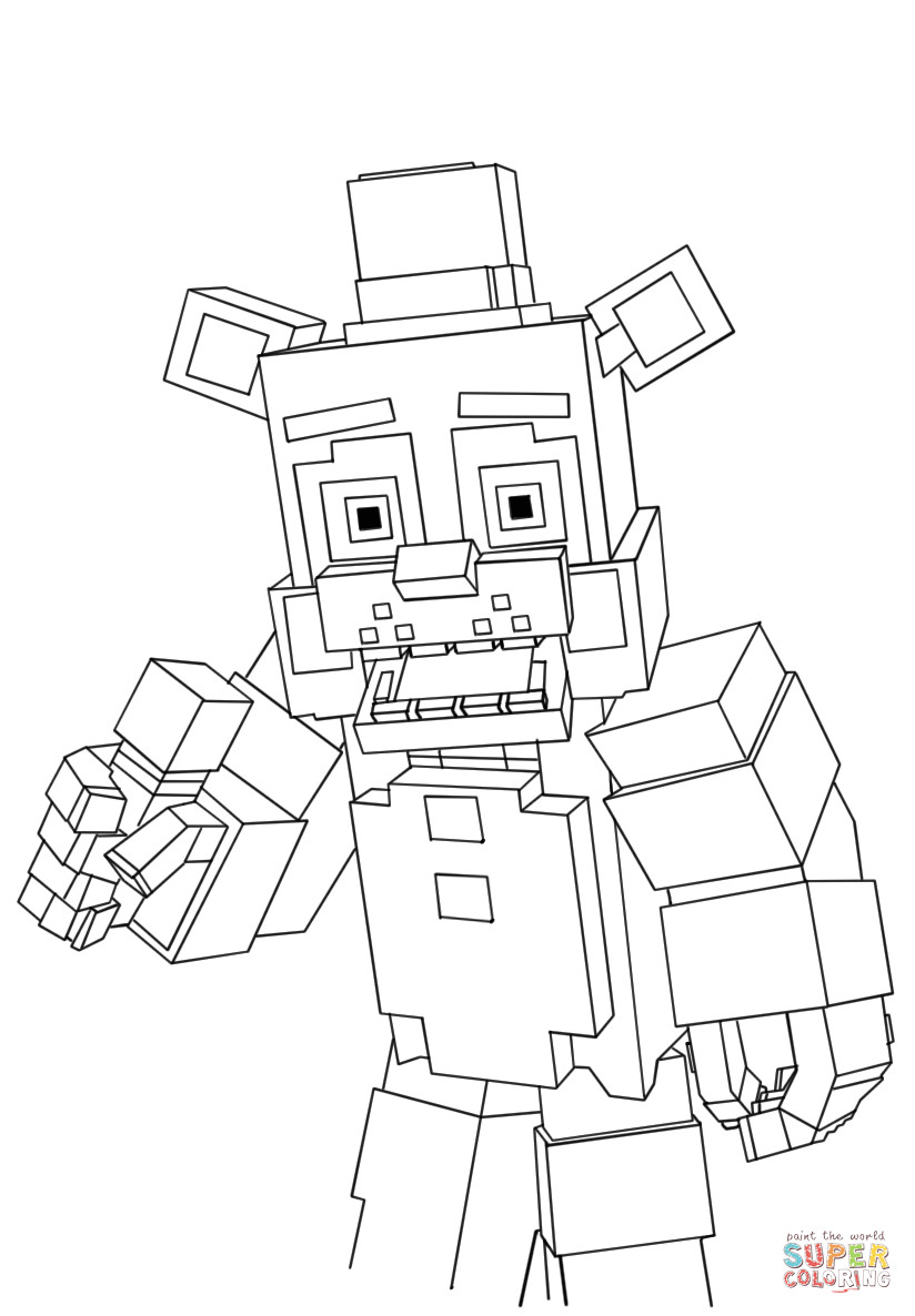 Minecraft Coloring Pages Printable
 Minecraft Freddy coloring page