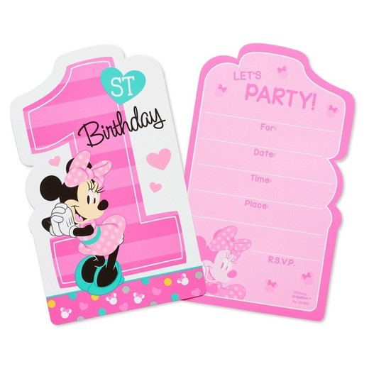 Minnie Mouse 1st Birthday Personalized Invitations
 8ct Minnie Mouse 1St Birthday Invitations Tar